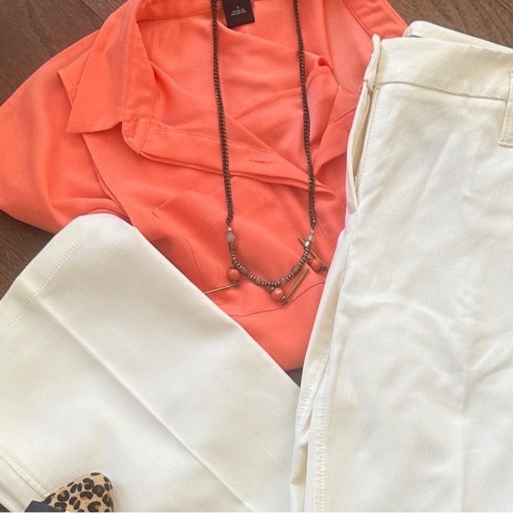 Ann Taylor Sleeveless Orange Top - Size Small - Picture 2 of 5
